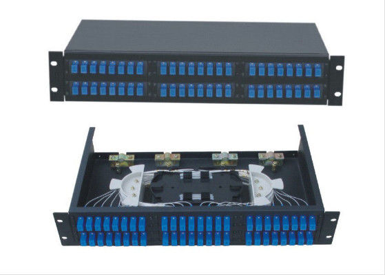 China Ladetype 48 Haven Optische Koppeling 2u, Rek zet Vezel Optisch Apparaat op leverancier