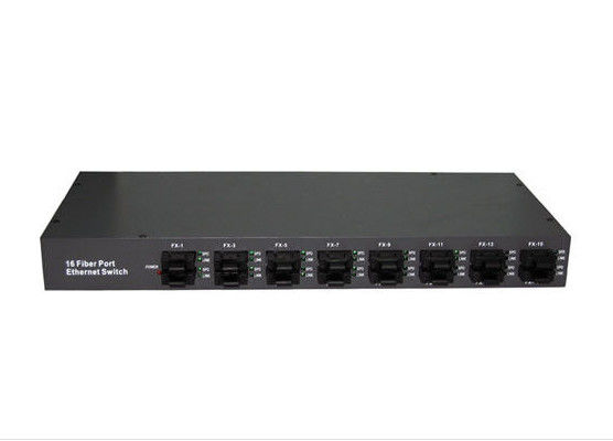 China De Schakelaar van de Havenethernet van Vlanmac 16, 10/100 Basis - Fx aan 20KM - 100KM Ethernet Netwerkschakelaar leverancier