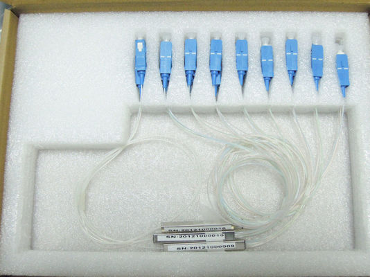 0.9mm Splitser van de Vezel de Optische Kabel voor de Netwerken van FTTX/PON-, 1 PLC × 8 Vezelsplitser leverancier