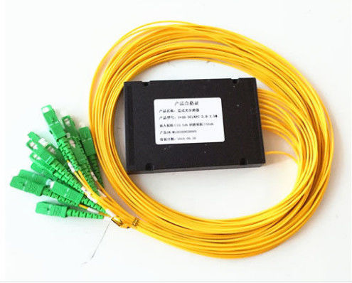 Gele Plc Optische Splitser, LSZH-Vezel Optisch 1x16 Plc Splitsersjasje voor FTTX-Systemen leverancier