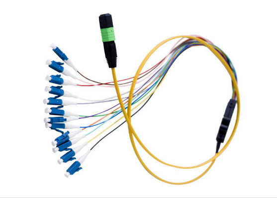 12 kern LC MTP/MPO-Flardkoord Aangepaste Lengte voor Gebouwinstallaties leverancier