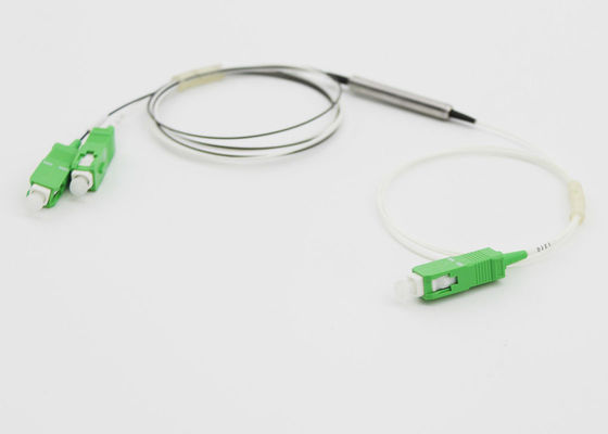 1 X 2 DWDM Apparaat, Metaalbuis 0.9MM G657A1-Demultiplexer van de Vezelmultiplextelegraaf E met de Schakelaars van Sc/APC leverancier